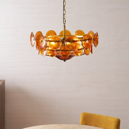 Solaris Disc Murano Chandelier