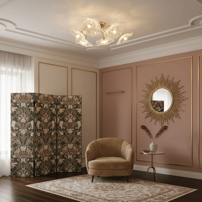 Lotus Leaf Glass Ceiling Lamp