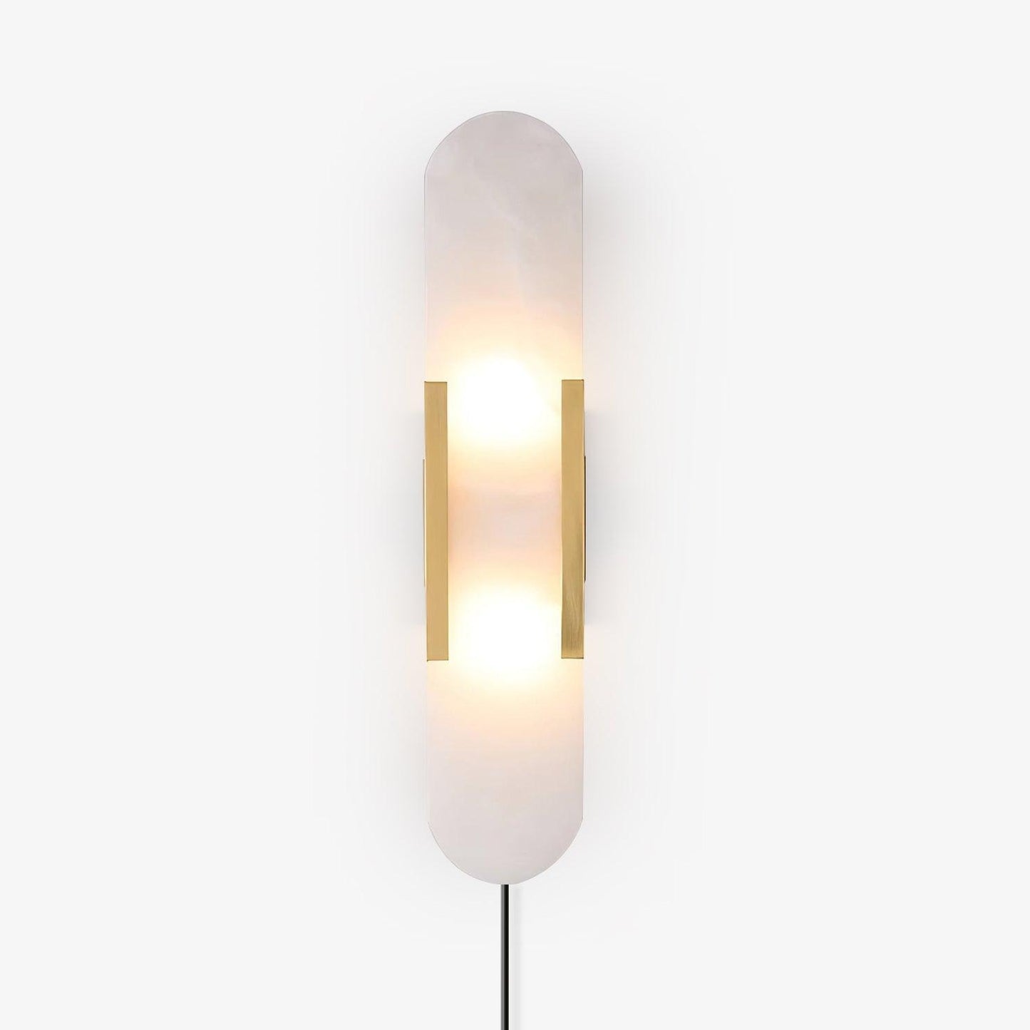 Melange Elongated Alabaster Plug-in Sconce