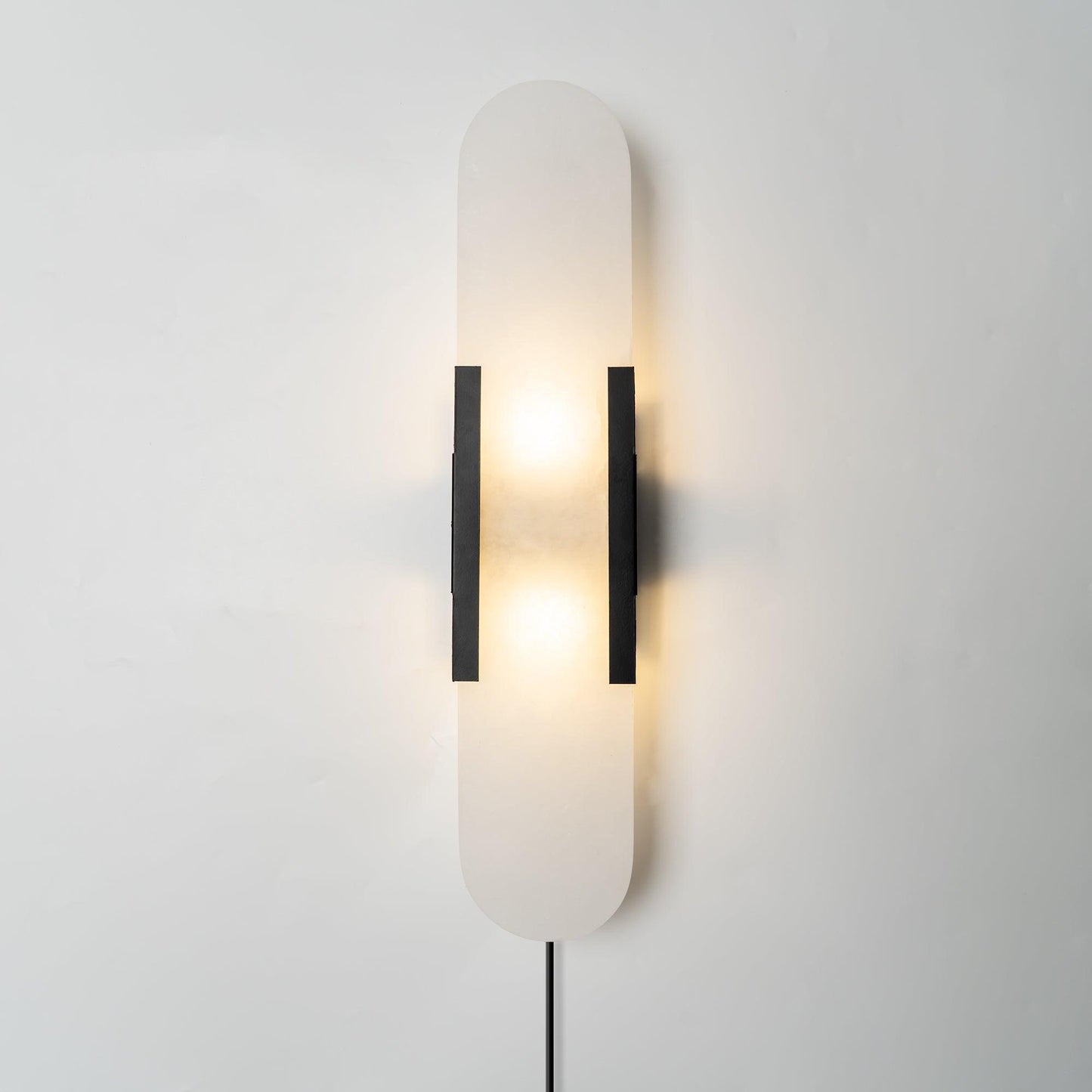Melange Elongated Alabaster Plug-in Sconce