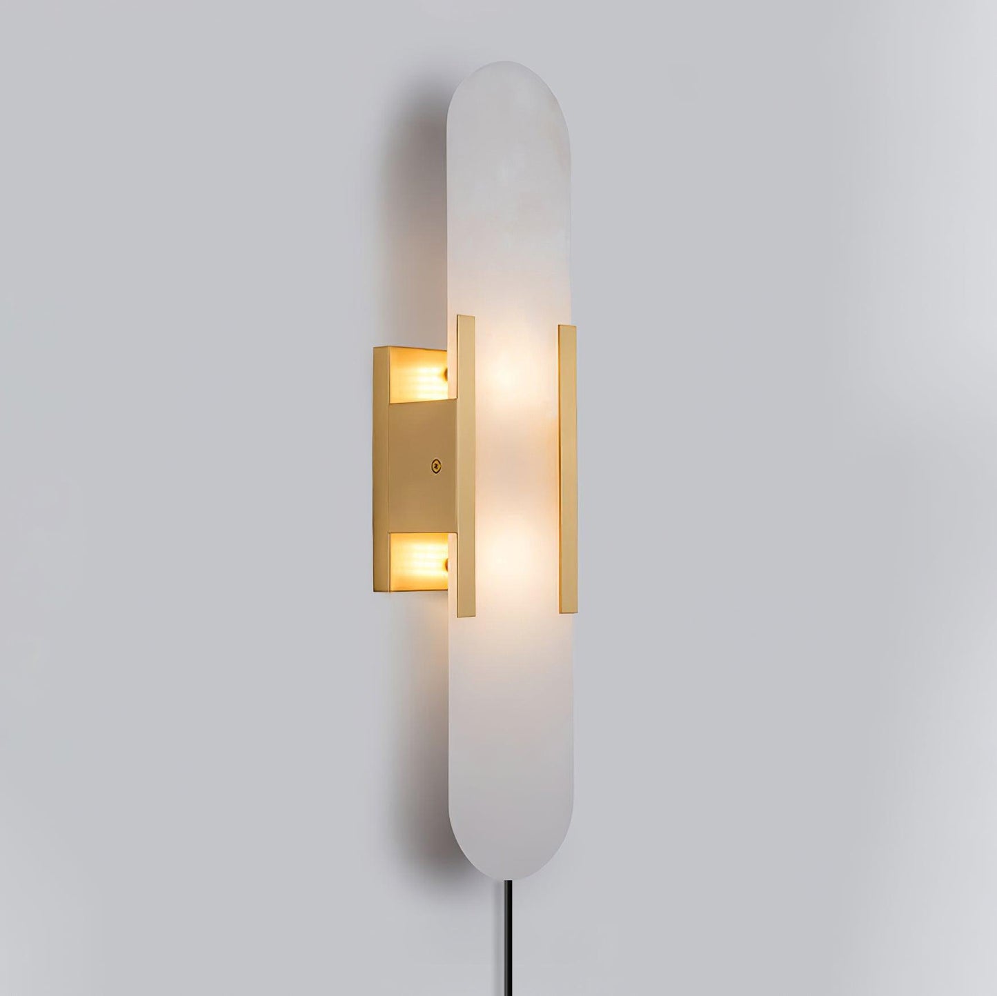 Melange Elongated Alabaster Plug-in Sconce