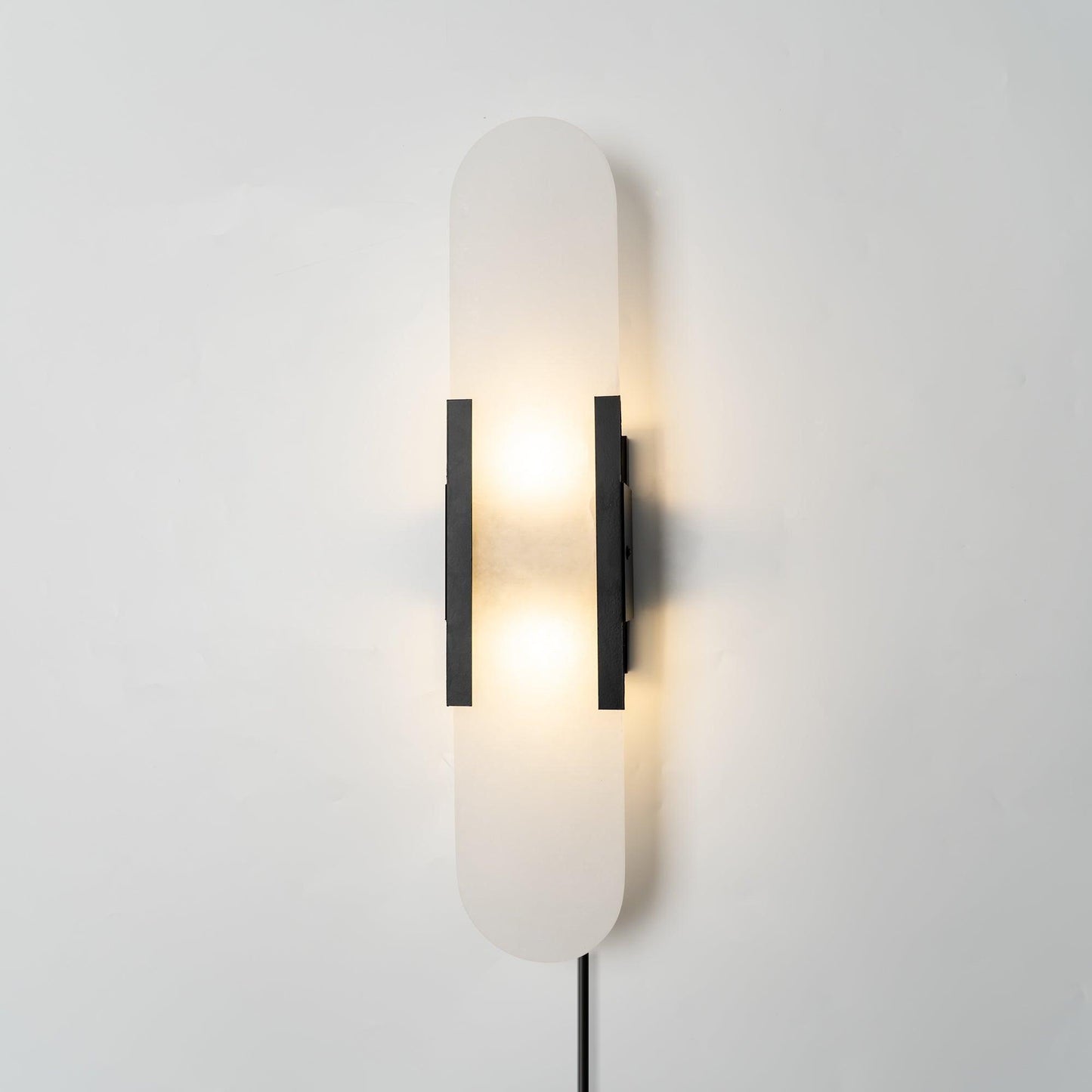 Melange Elongated Alabaster Plug-in Sconce