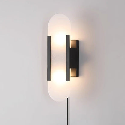 Melange Elongated Alabaster Plug-in Sconce
