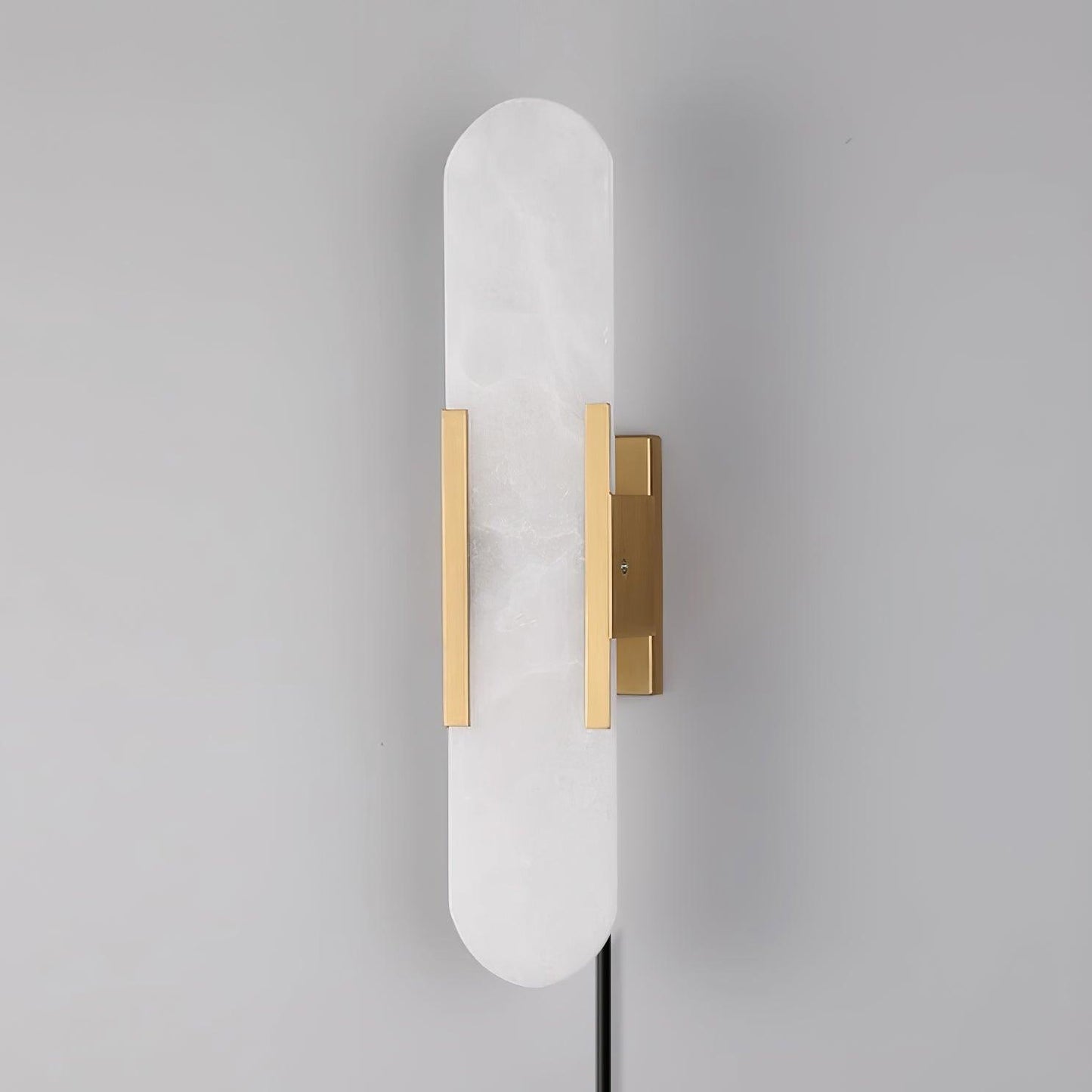Melange Elongated Alabaster Plug-in Sconce