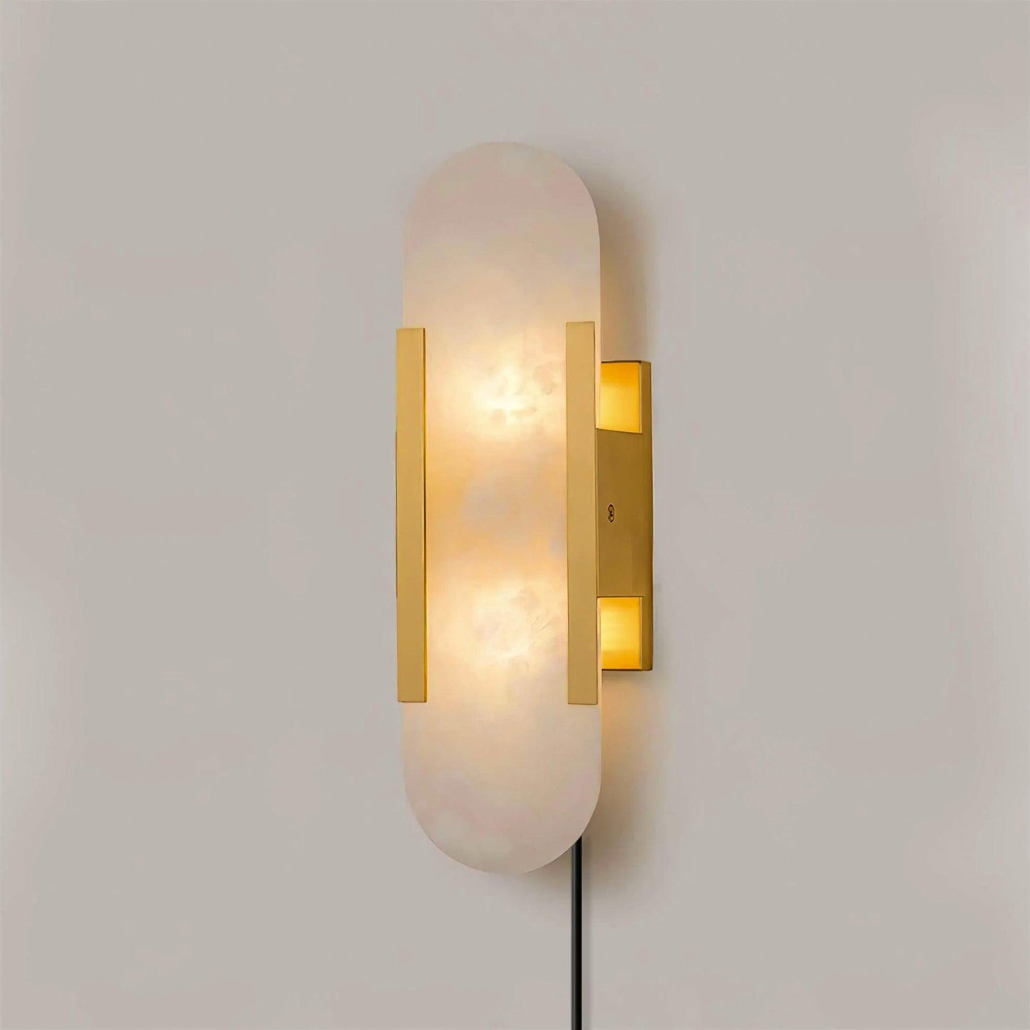 Melange Elongated Alabaster Plug-in Sconce
