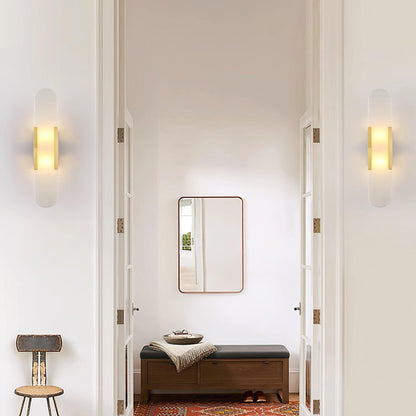Melange Elongated Alabaster Plug-in Sconce
