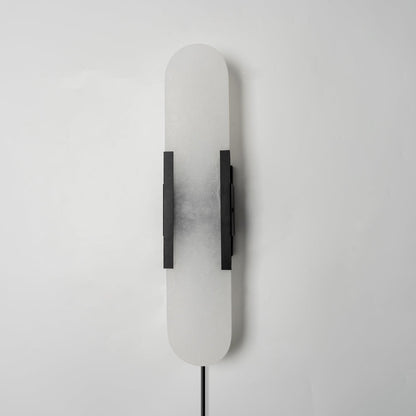 Melange Elongated Alabaster Plug-in Sconce