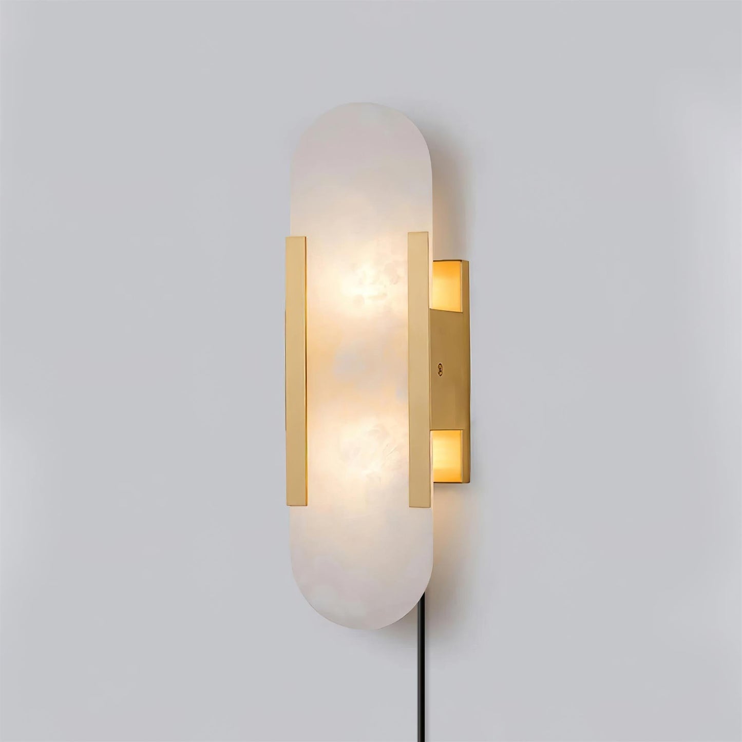 Melange Elongated Alabaster Plug-in Sconce