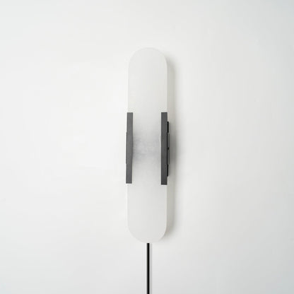 Melange Elongated Alabaster Plug-in Sconce