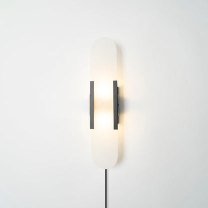 Melange Elongated Alabaster Plug-in Sconce