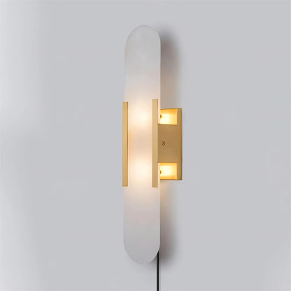 Melange Elongated Alabaster Plug-in Sconce