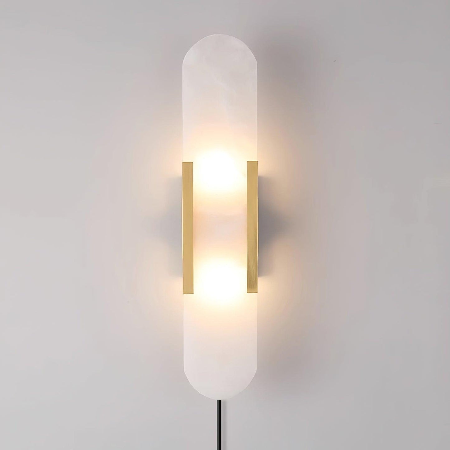 Melange Elongated Alabaster Plug-in Sconce