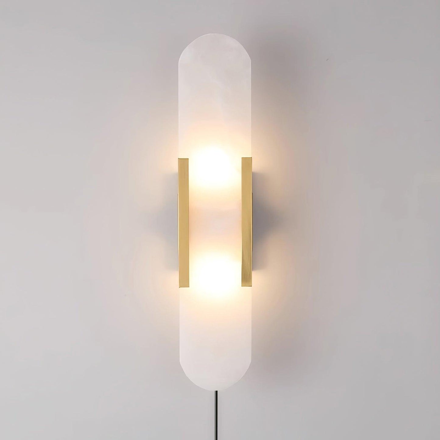 Melange Elongated Alabaster Plug-in Sconce