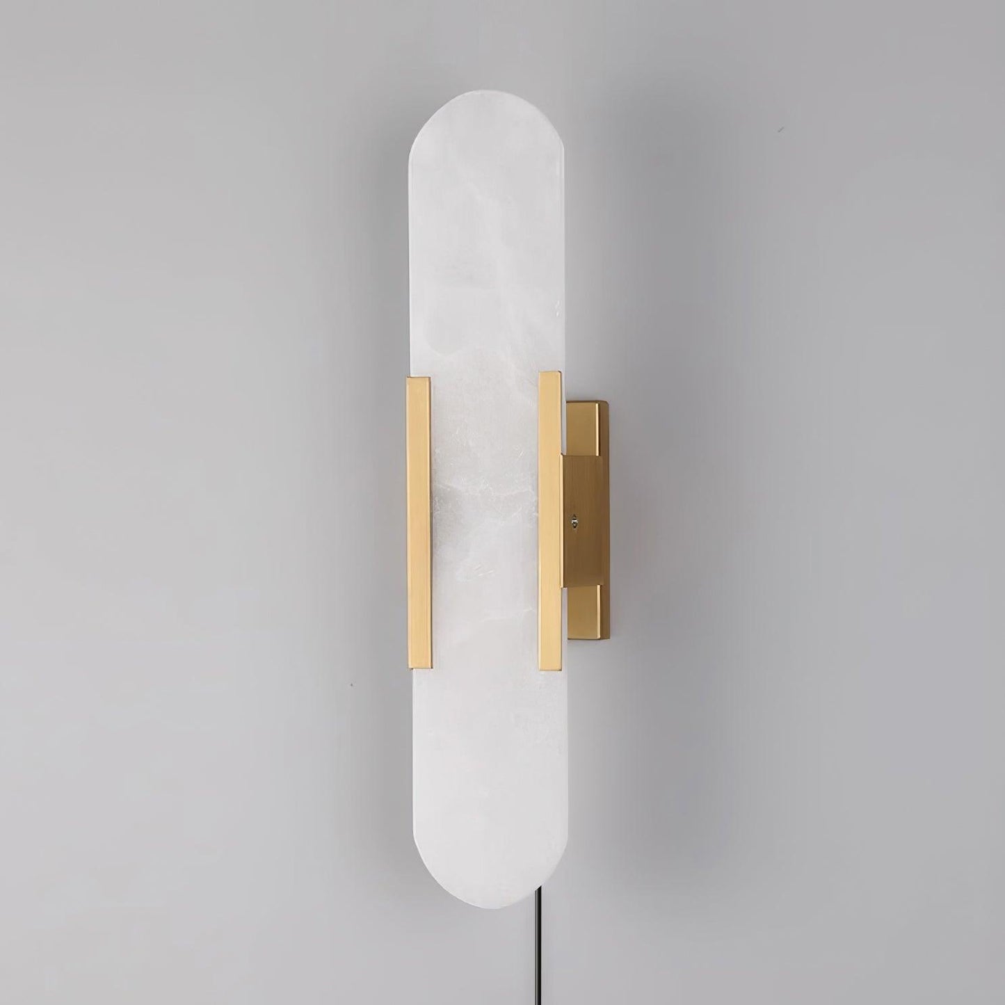 Melange Elongated Alabaster Plug-in Sconce