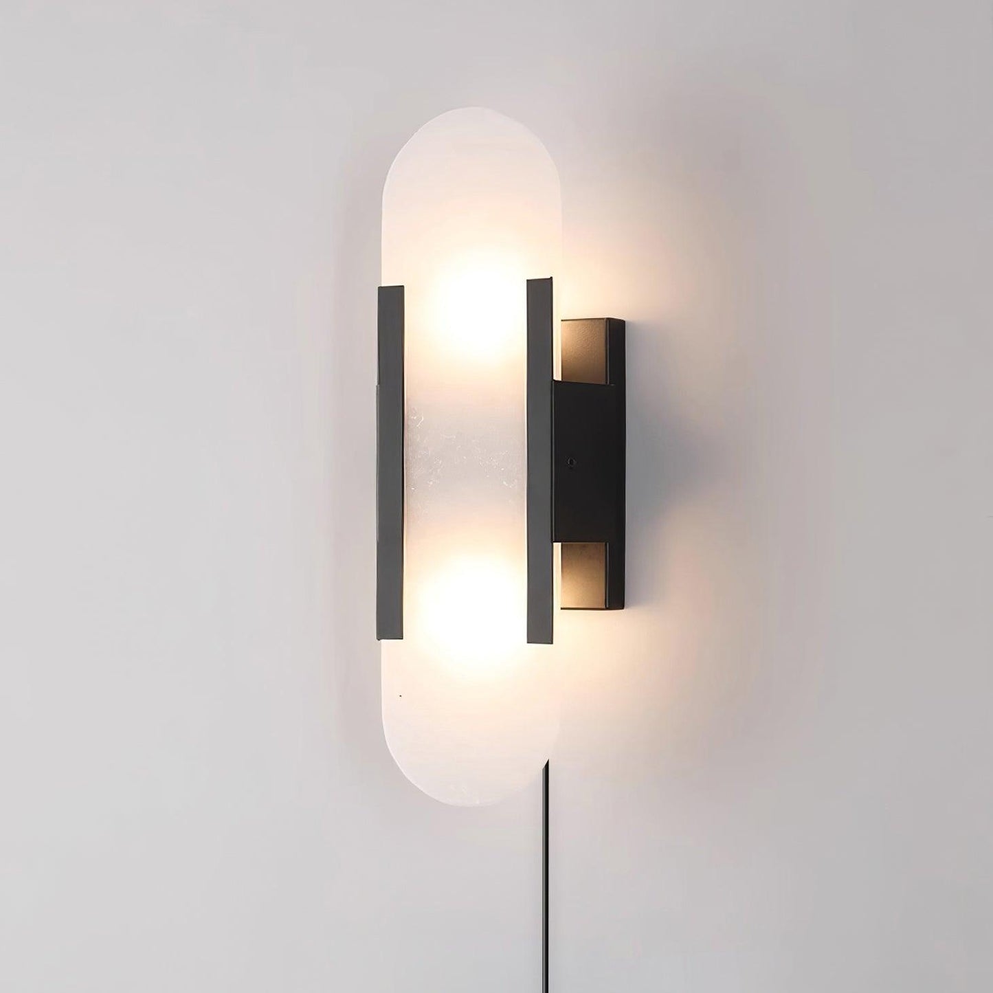 Melange Elongated Alabaster Plug-in Sconce