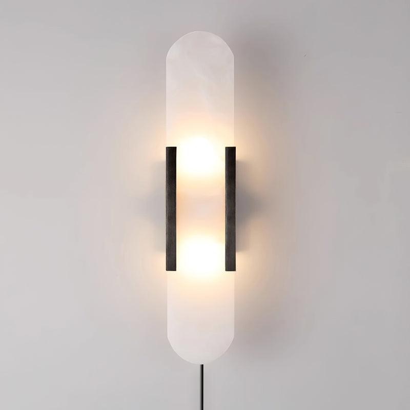 Melange Elongated Alabaster Plug-in Sconce