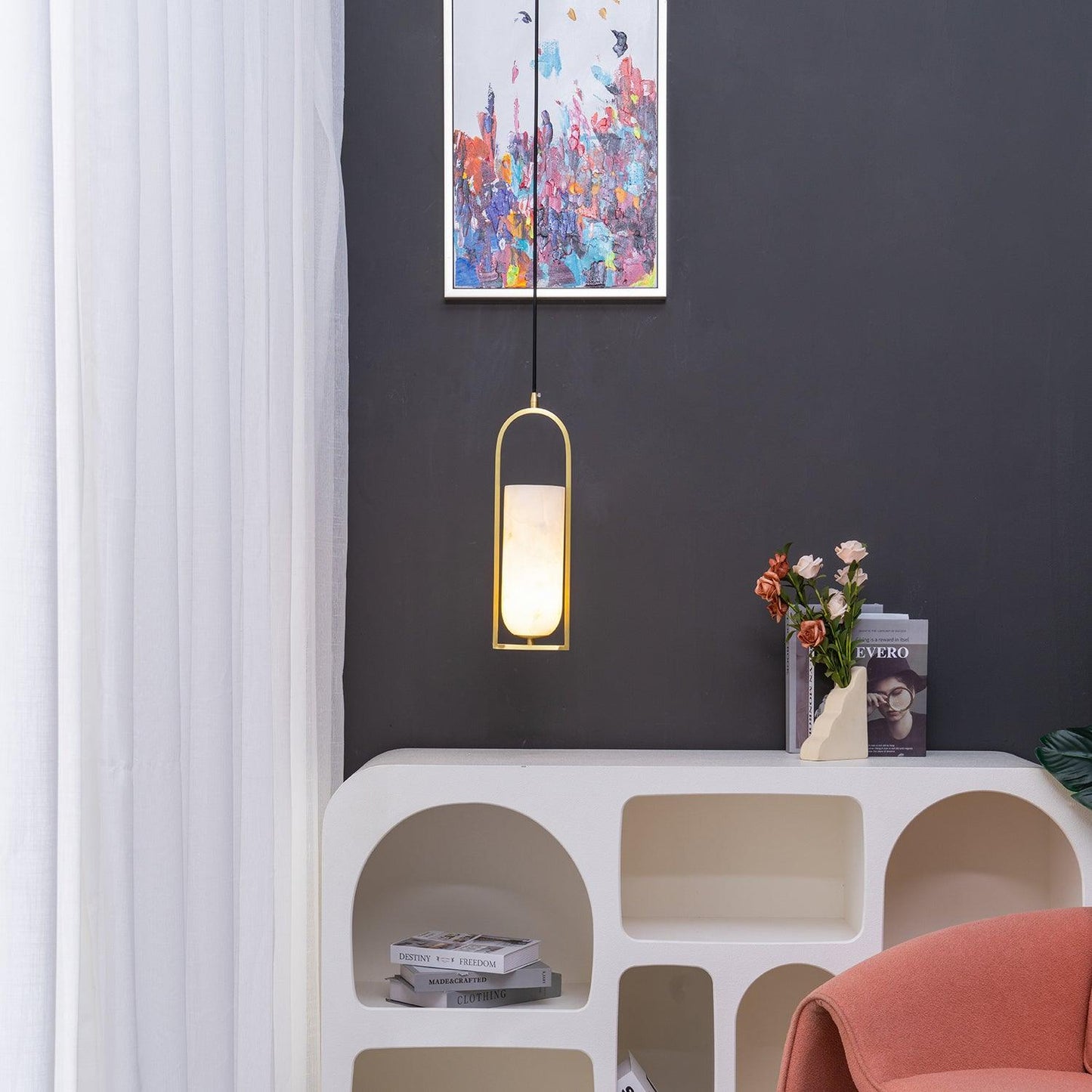 Melange Alabaster Pendant Light