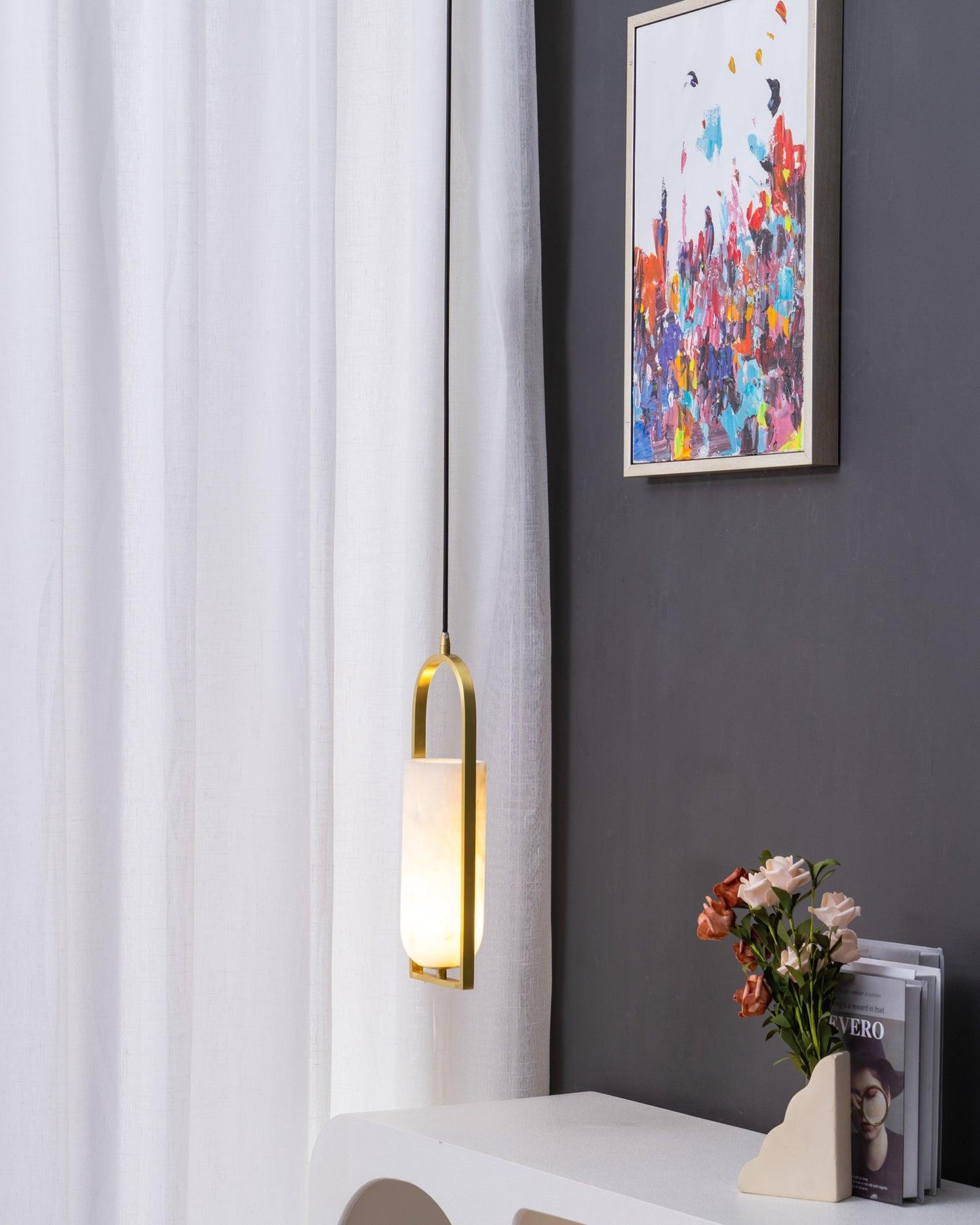 Melange Alabaster Pendant Light