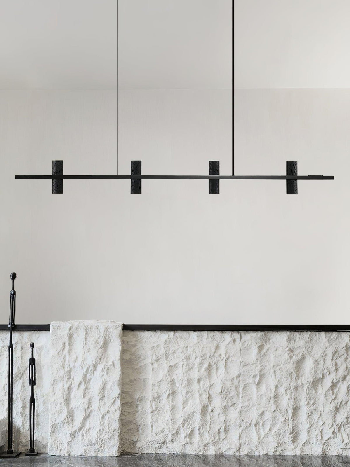 Travertine Parallel Chandelier