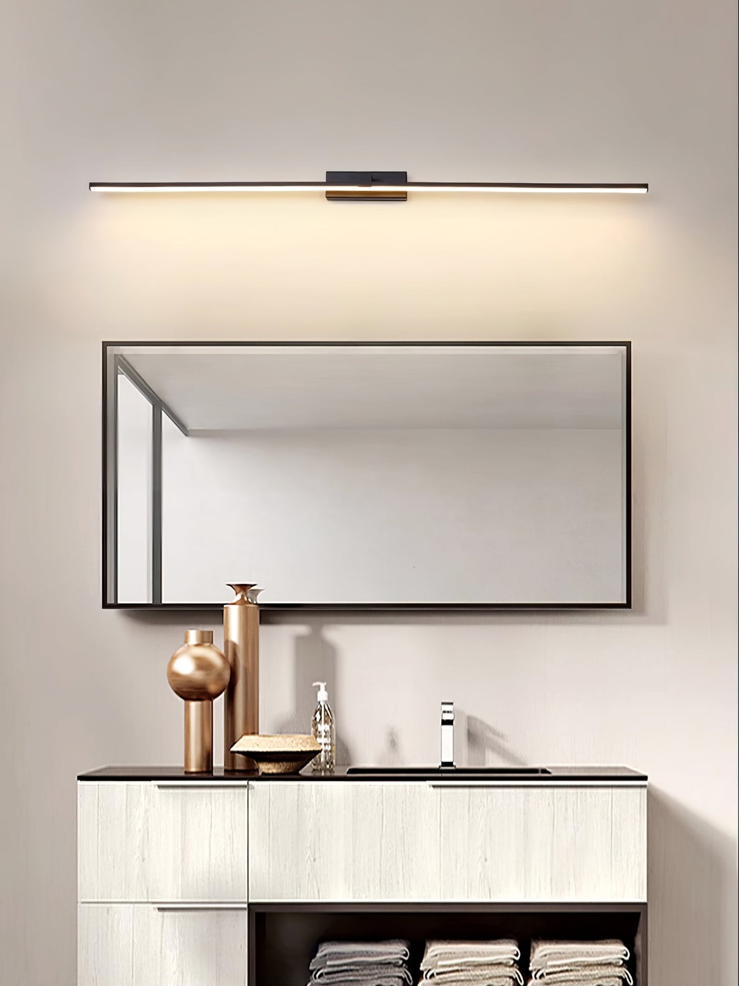 Isabella Metal Linear Mirror Wall Light