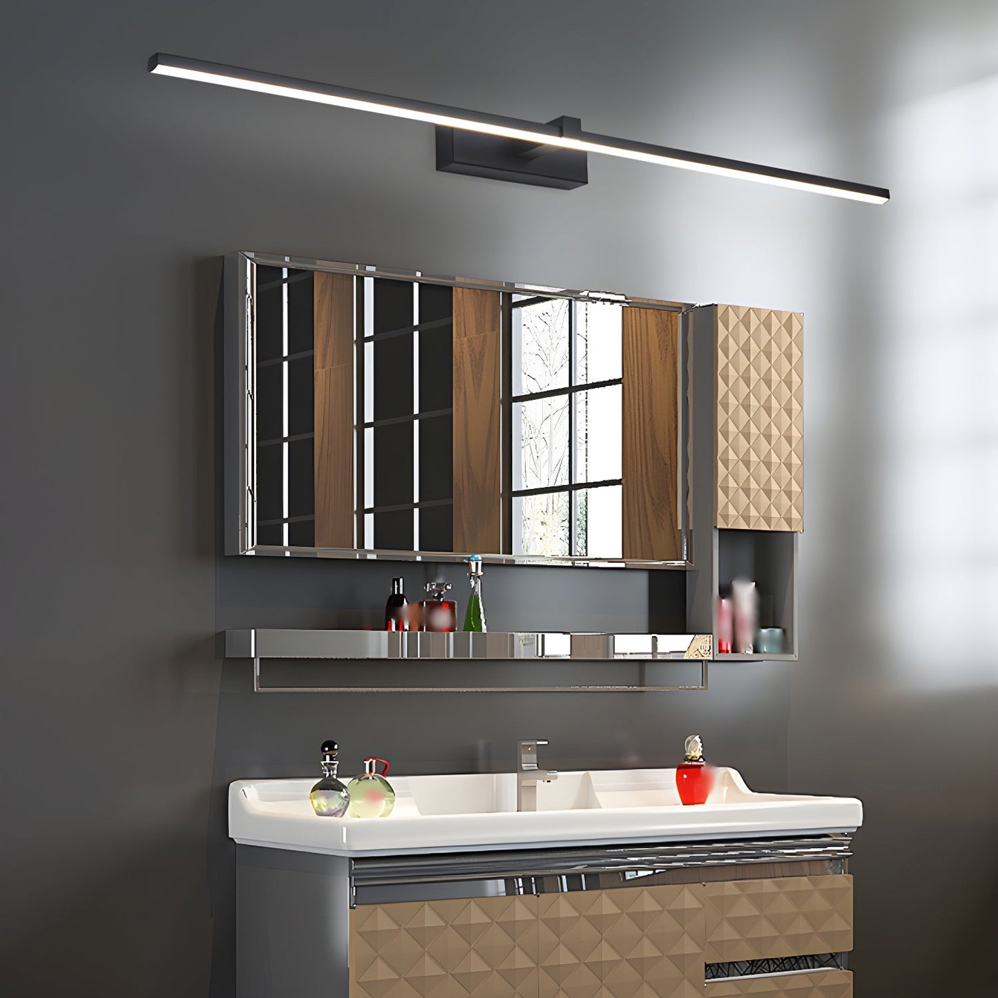 Isabella Metal Linear Mirror Wall Light