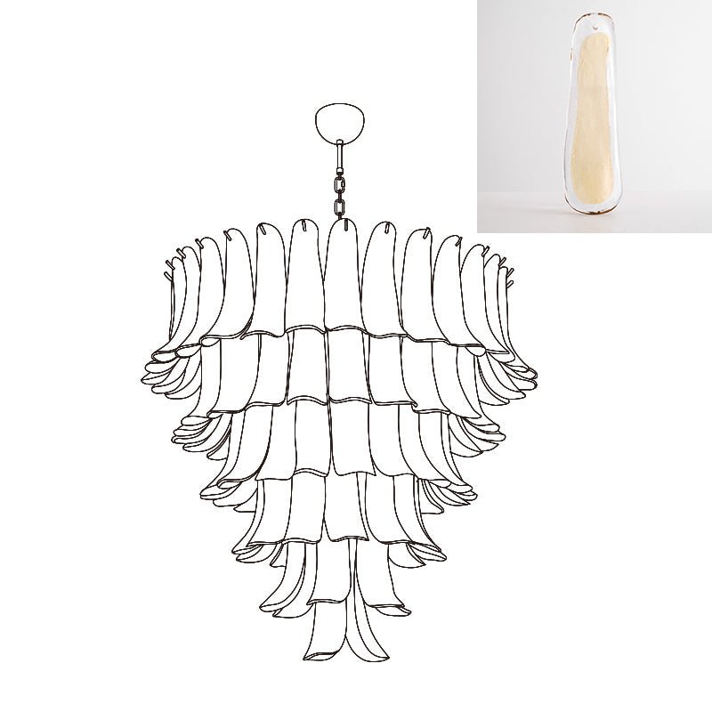 Murano Glass Petals Chandelier