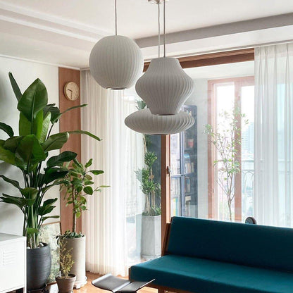 Élise Mulberry Silk Pendant Lamp