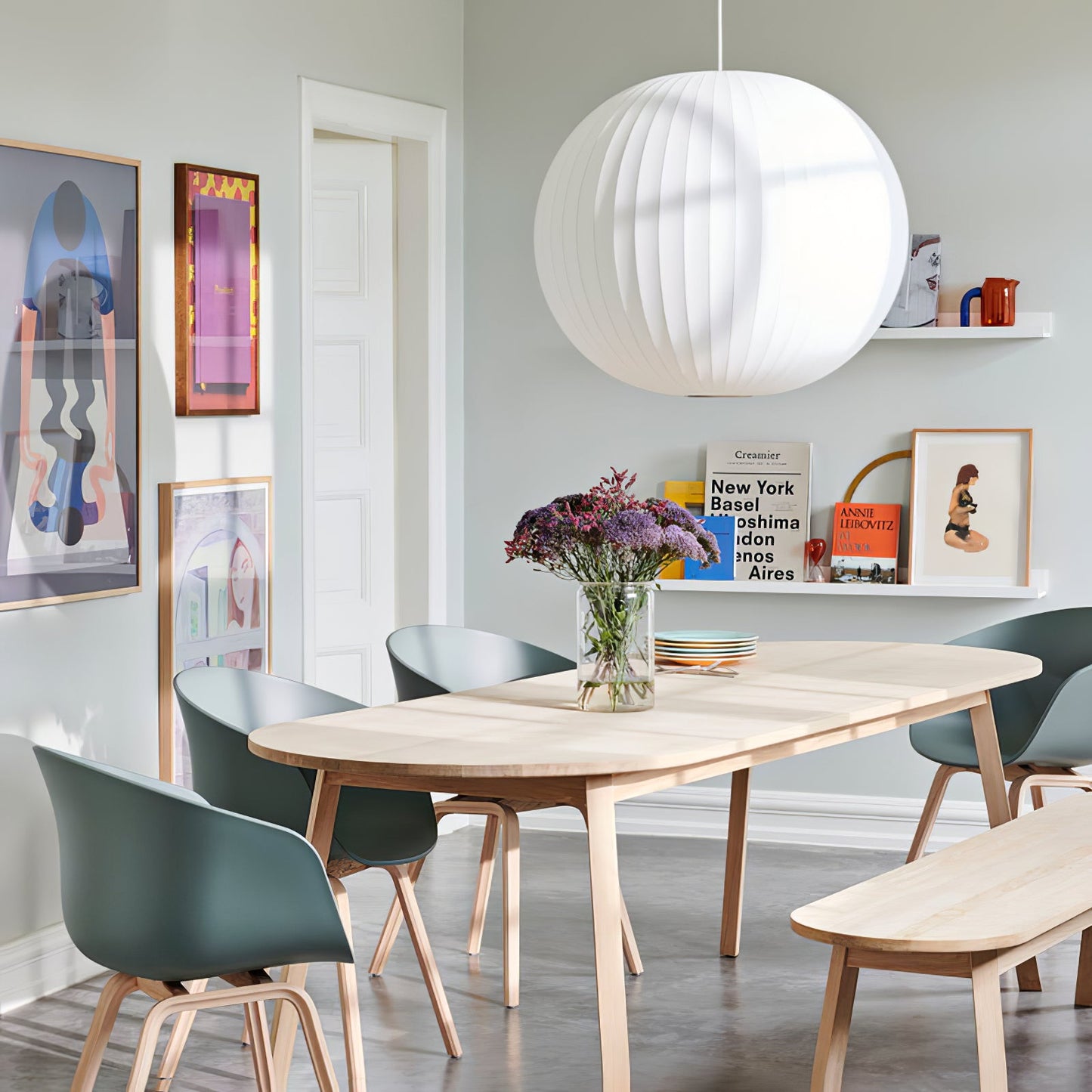 Élise Mulberry Silk Pendant Lamp