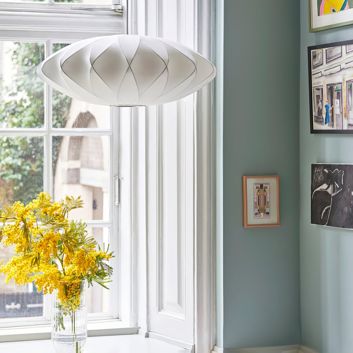 Élise Mulberry Silk Pendant Lamp
