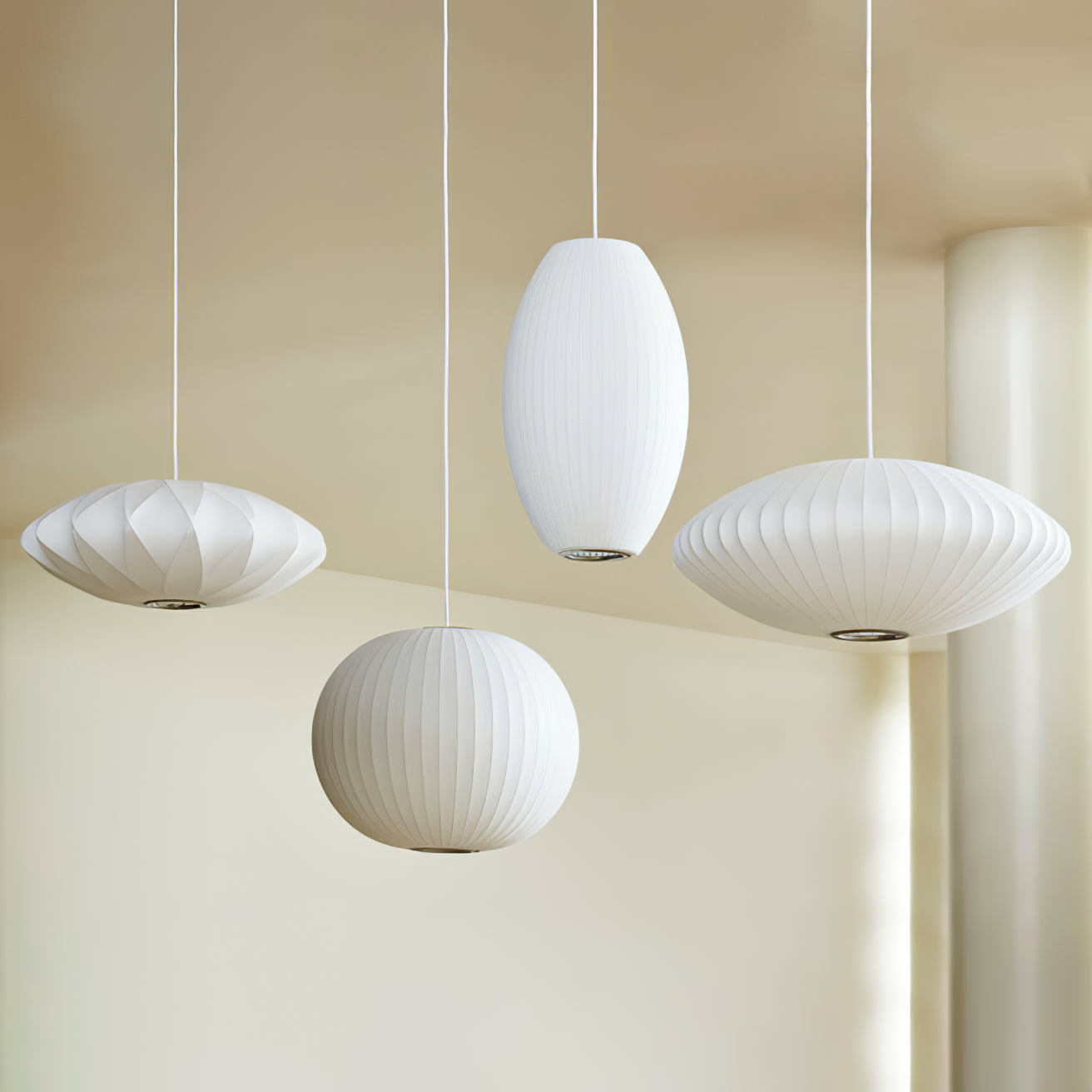 Élise Mulberry Silk Pendant Lamp