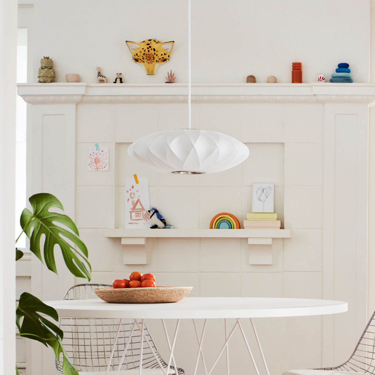 Élise Mulberry Silk Pendant Lamp