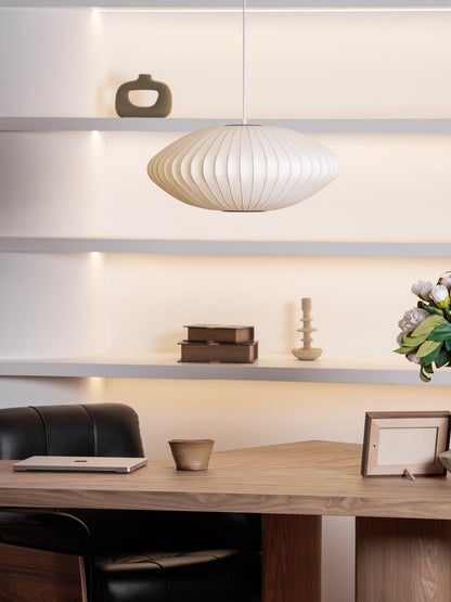Élise Mulberry Silk Pendant Lamp