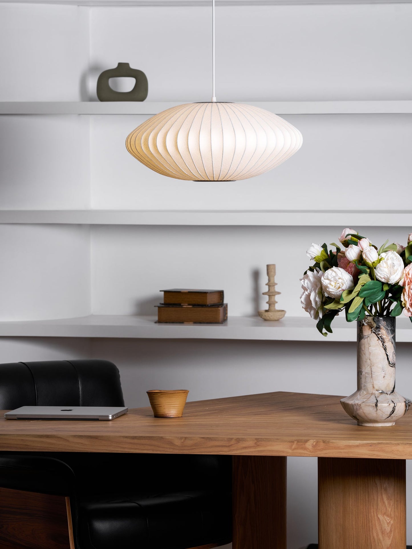 Élise Mulberry Silk Pendant Lamp