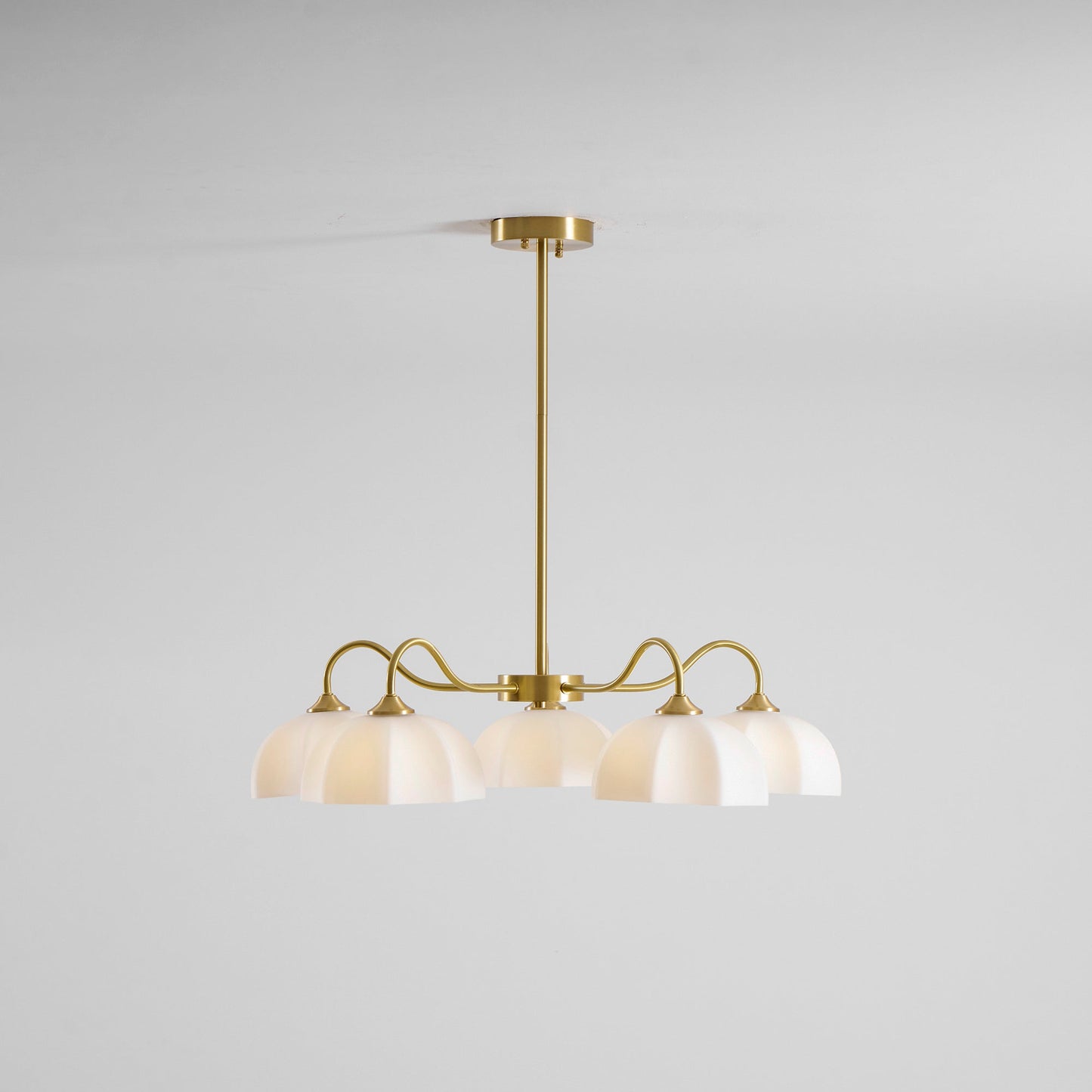 Octagonal Glass Bowl Chandelier