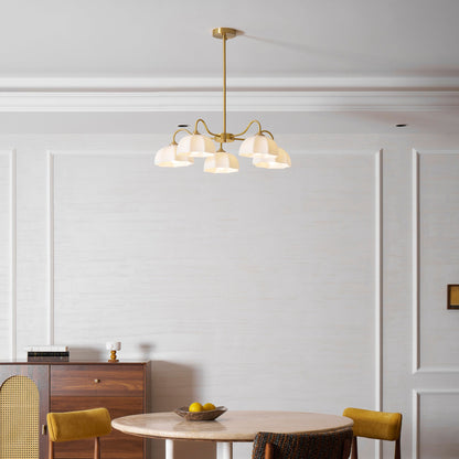 Octagonal Glass Bowl Chandelier