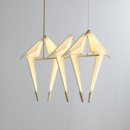 Paper Crane Bird LED Chandelier