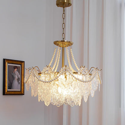 Pearls Glass Chandelier