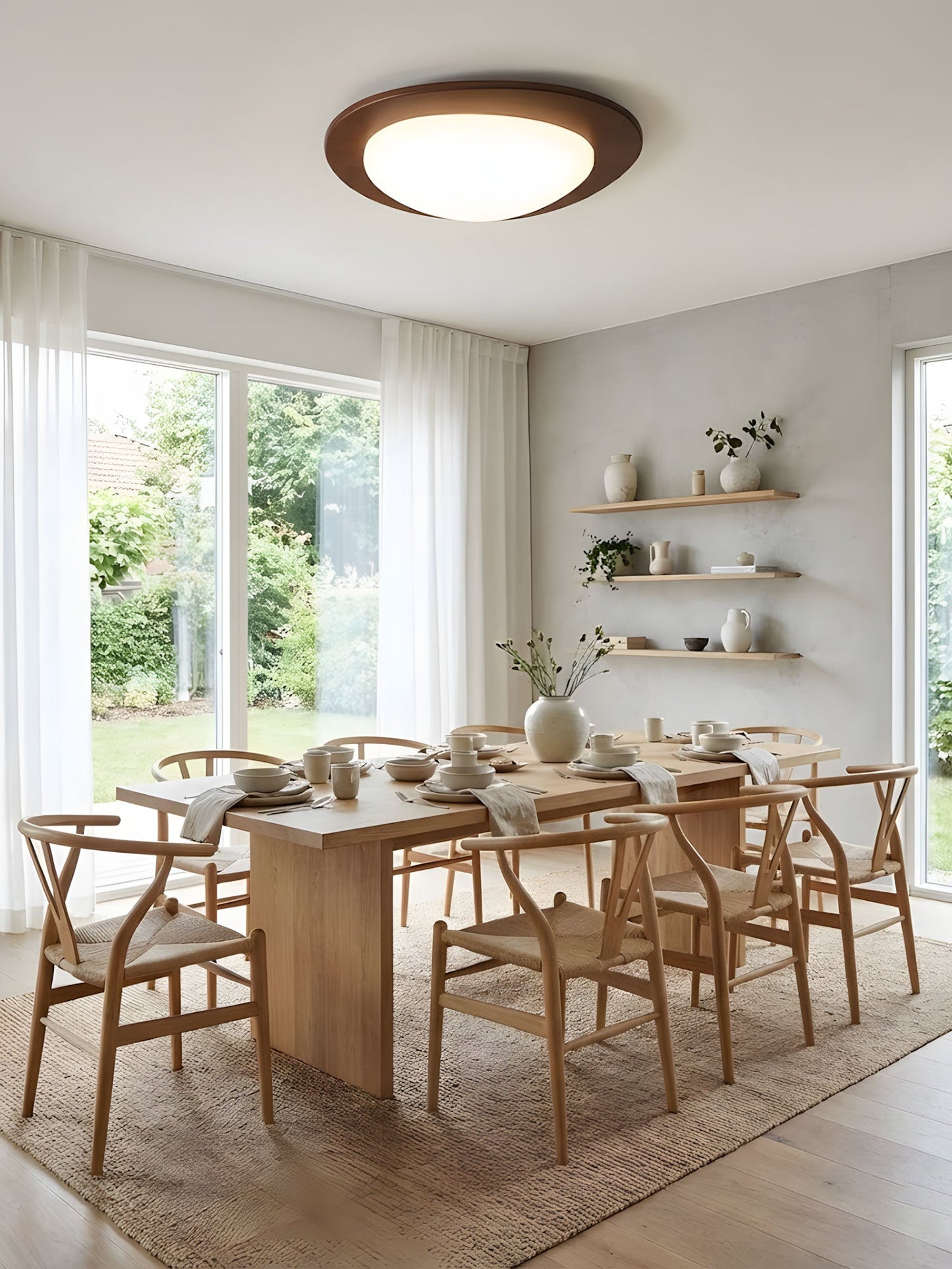 Pebble Wooden Ceiling Light