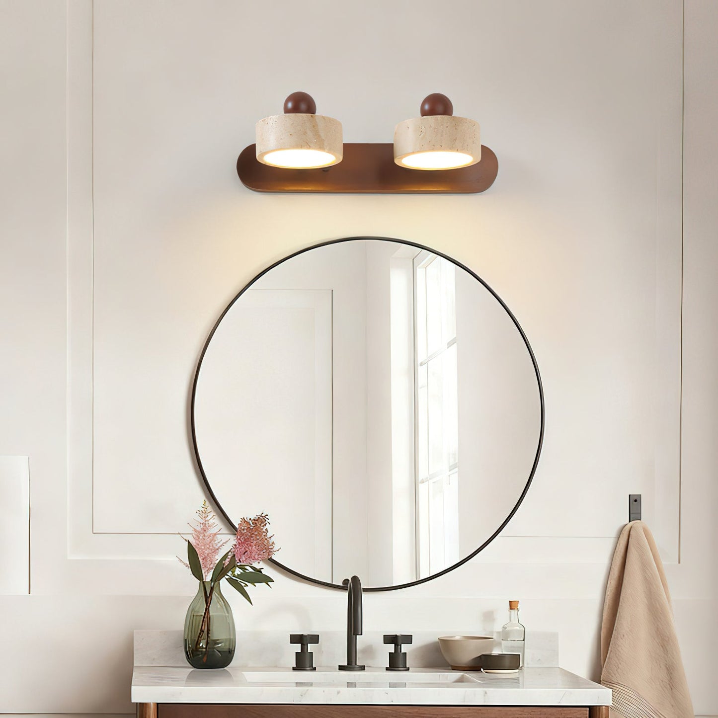 Piero Travertine Wall Lamp