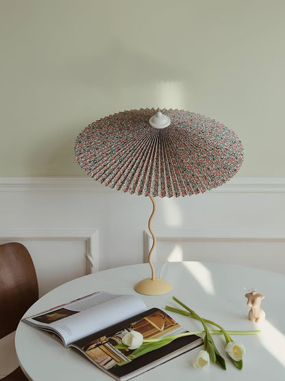 Pleated Hat Table Lamp