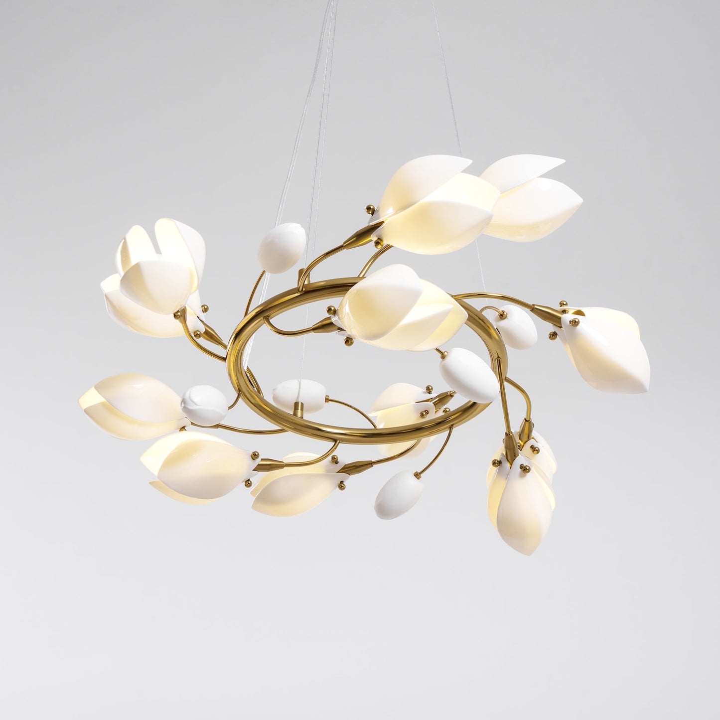 Porcelain Magnolia Chandelier