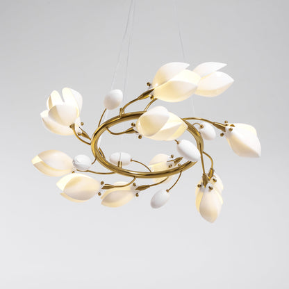 Porcelain Magnolia Chandelier