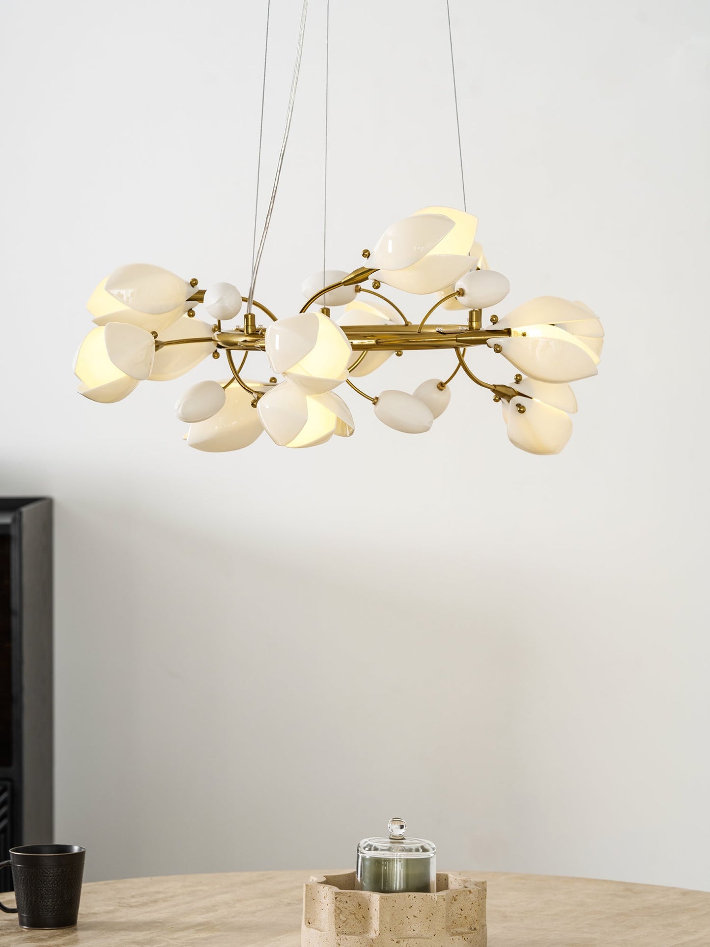 Porcelain Magnolia Chandelier