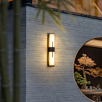 Possini Outdoor Alabaster Wall Light