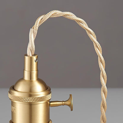 Ribbed Spiral Pendant Light