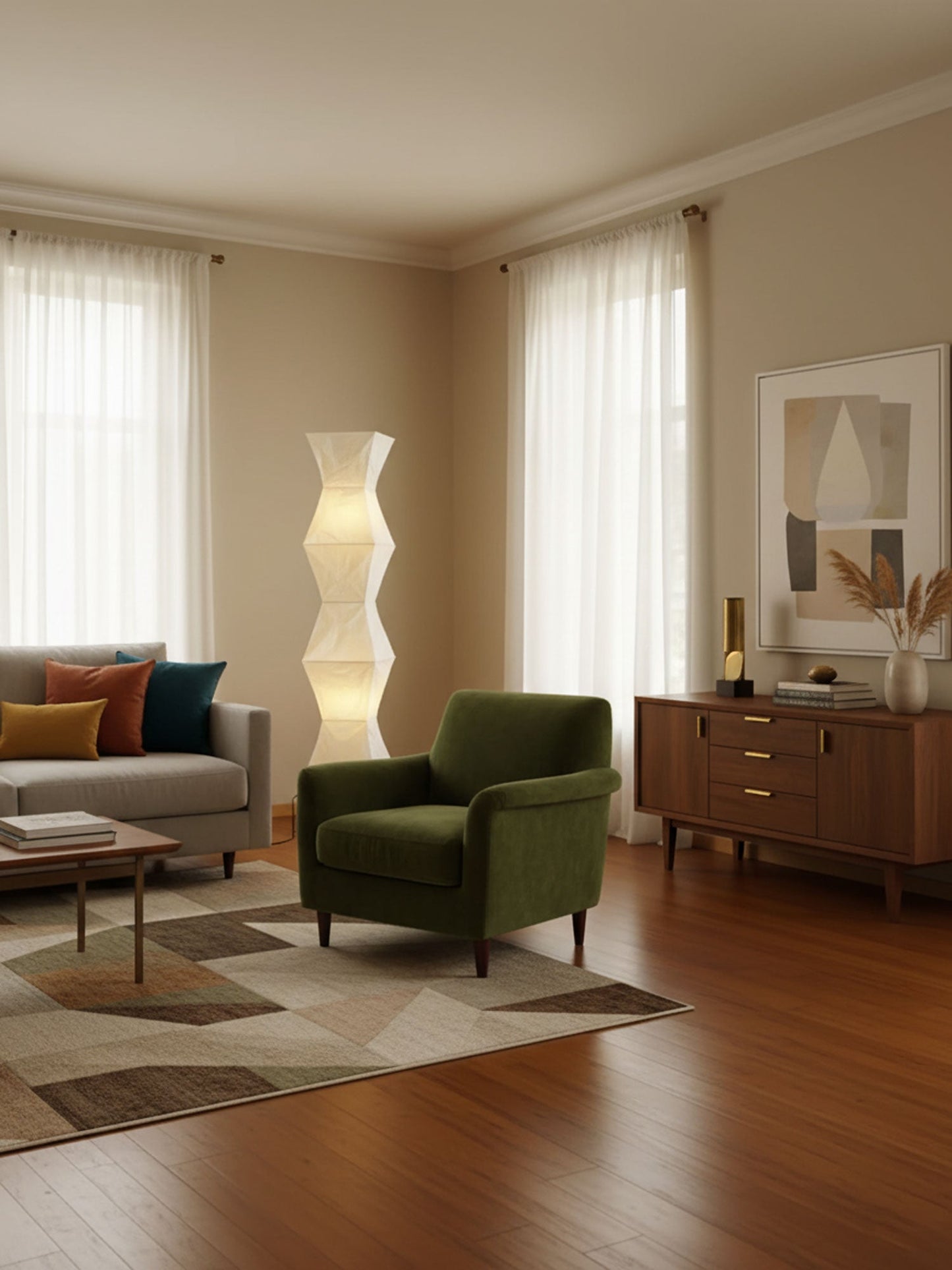Elena Rice Paper Floor Lamp