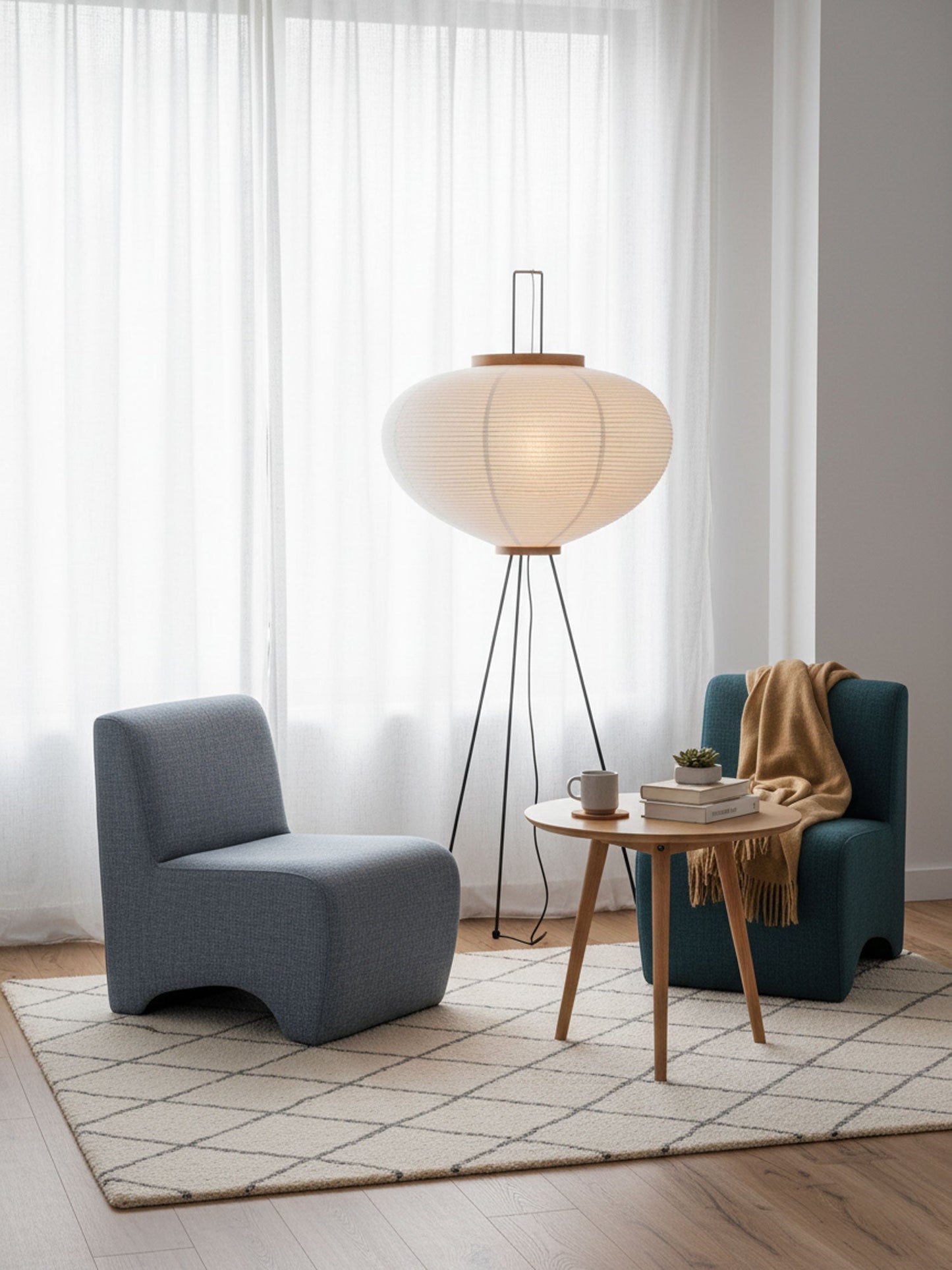 Elena Rice Paper Floor Lamp
