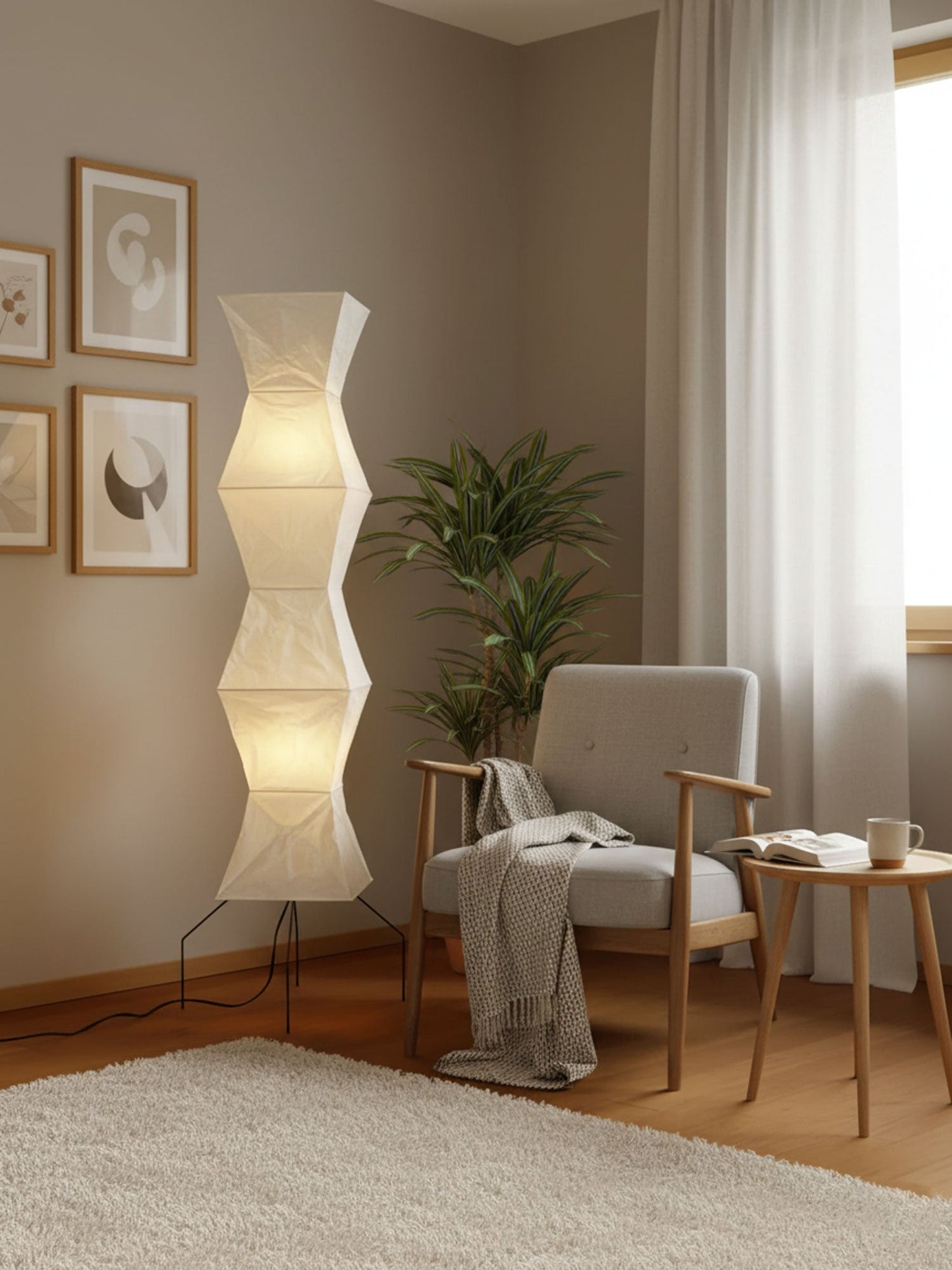 Elena Rice Paper Floor Lamp