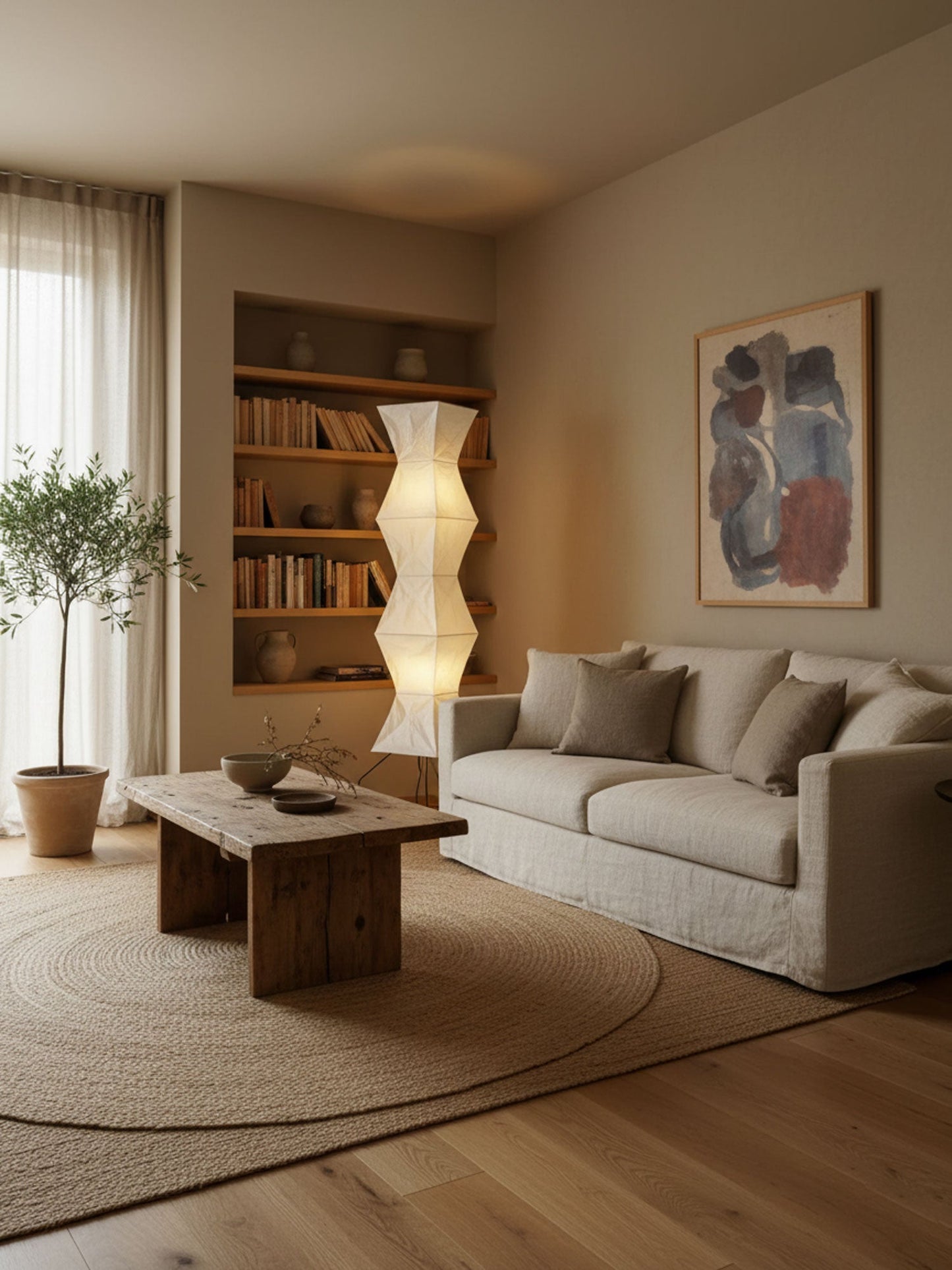Elena Rice Paper Floor Lamp