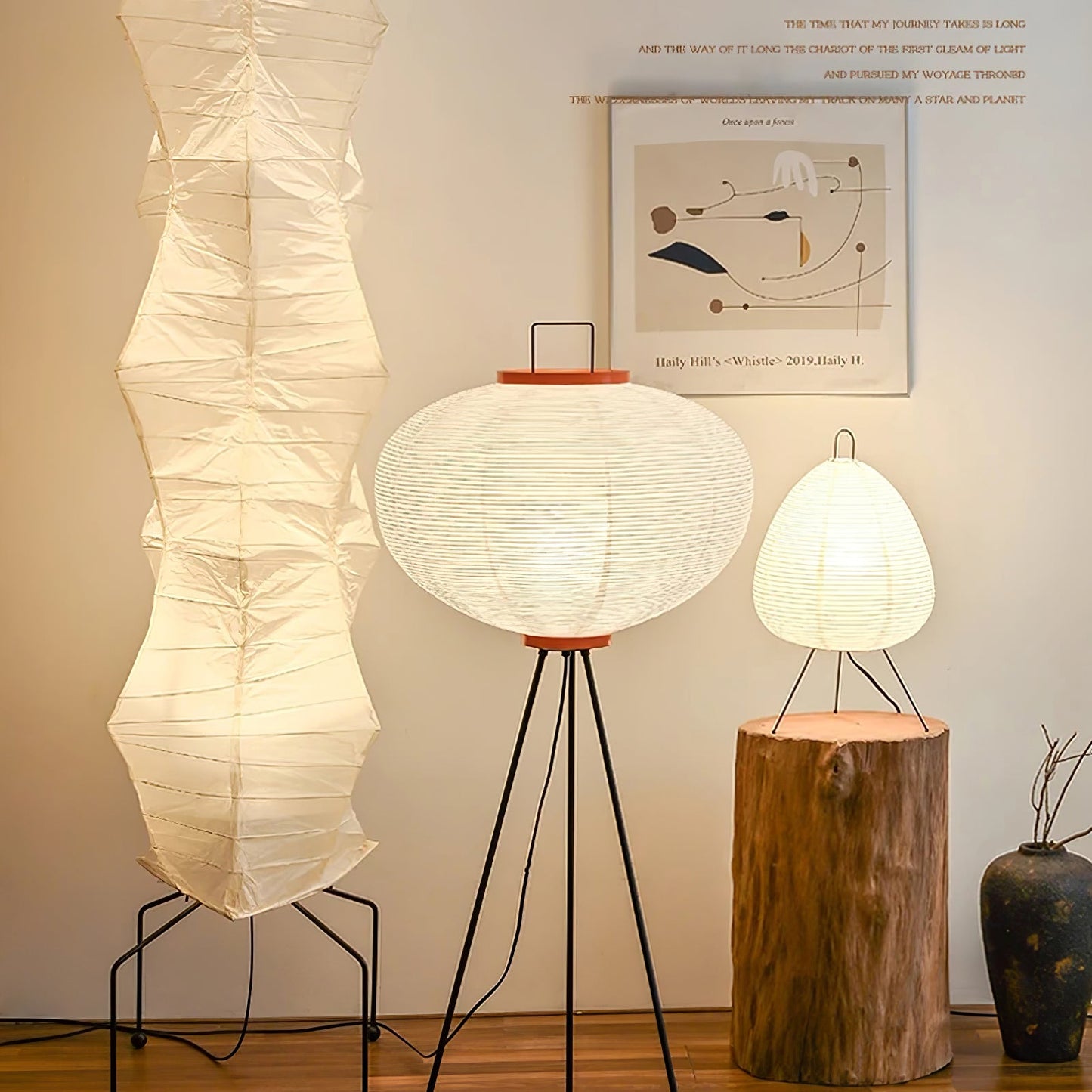 Elena Rice Paper Floor Lamp